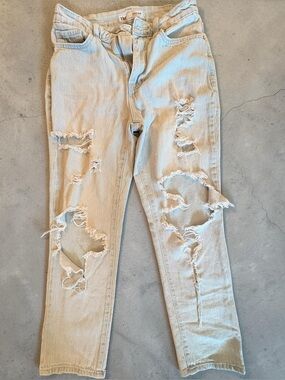 YMI Ripped Light Blue Denim Jeans. Womens size 29.
